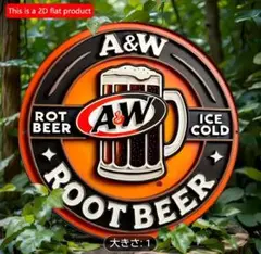 A&W ROOT BEER フラットサイン 20cm