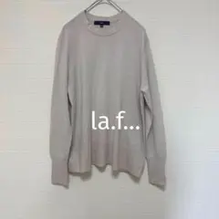 ラエフ la.f… クルーネックニット 長袖【2S】グレー シンプル 丈長めのサムネイル