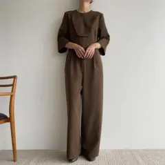 nokcha ブラウン jumpsuit オケージョン M