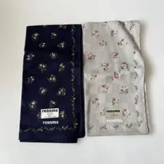 renoma 花柄ハンカチ2枚