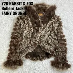 Y2K Rabbit Fox Fur Bolero Jacket Short