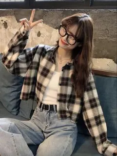 SHEIN＊チェックシャツ