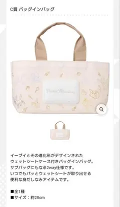一番くじ ポケモン 〜Fantasy Closet〜バッグインバッグ 新品未使用