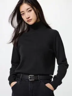 UNIQLO ブラック カシミヤ タートルネック M