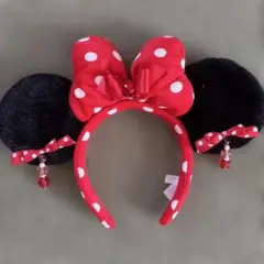 ミニー イヤリング 赤 レッド カチューシャ ディズニー
