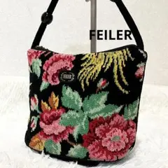 【極美品】FEILER フェイラー　シュニール織り　ハンドバッグ　花柄