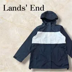 LANDS' END ナイロンジャケット ダブルジップ シャカシャカ ネイビーのサムネイル