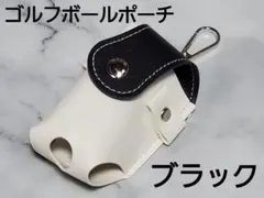ゴルフボールポーチ　ブラック　ケース　2個入れ　ティーホルダー　カラビナのサムネイル