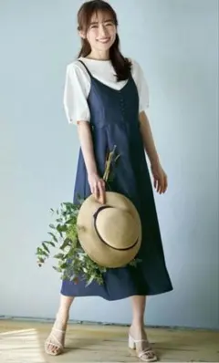 any SiS キャミワンピ ブルー Mサイズ相当 新品タグ付き