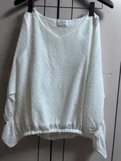 グリーンレーベルリラクシングgreen label relaxingブラウス　白