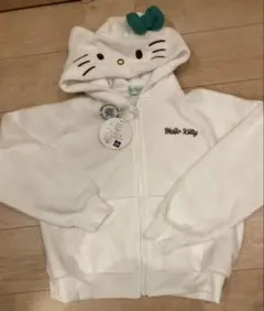 さ*ん様 【定価3938円】Sanrio キティ フリース ジップパーカー 白