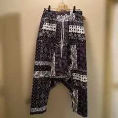 ペイズリープリントサルエルパンツ