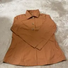 美品ブラウン 100%コットンジャケット　Mサイズ