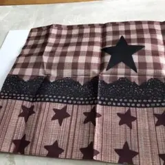 新品❣️カントリー好きの目隠し❤️チェック柄 星柄 カフェカーテン