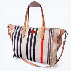 【COLE HAAN コールハーン】ストライプ柄 2wayトートショルダーバッグ