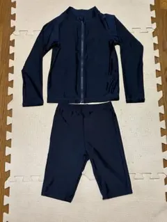 ネイビー 長袖水着上下セット　120