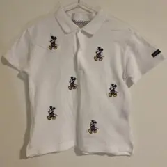 Disney ディズニー petit main ミッキー刺繍ポロシャツ 110