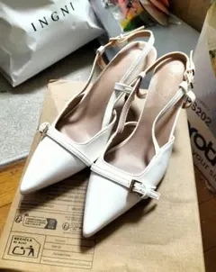 レディース ハイヒールパンプス 白