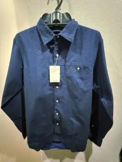 タケオキクチ コットン 小紋柄シャツ（ネイビー／M）未使用