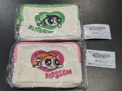パワーパフガールズ　チャーム付き　刺繍ポーチ　ブロッサム　バターカップ