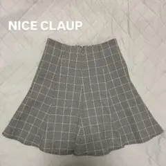 NICE CLAUP グレーチェック柄　スカート ショーパン ナイスクラップのサムネイル