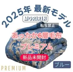 【最安】モリリン あったか6層毛布 プレミアム　シングル　ブルーJTM501E②