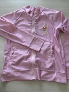 ピンク 水玉模様 ラッシュガード 100cm~