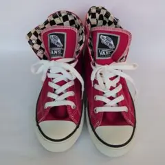 VANS レッド ハイカットスニーカー（一度も使用しておりませんがシミがあります