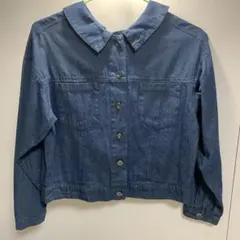 バックリボン♪デニムジャケット 襟付き