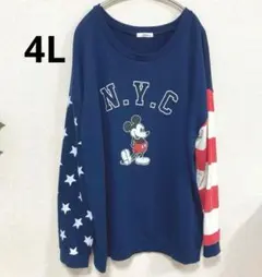 Disney ミッキーマウス スウェット N.Y.C ネイビー 4L