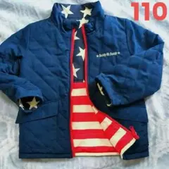 (110cm)Daddy Oh Daddy中綿ダウンジャケットリバーシブル紺色