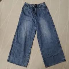 GLOBAL WORK GOODデニムタックワイドパンツ Мサイズのサムネイル