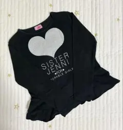 SISTER JENNI 長袖カットソー ブラック ペプラム