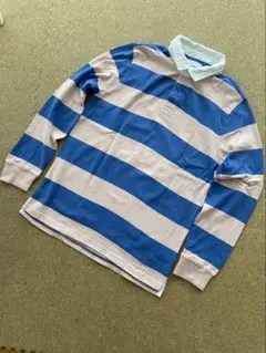 OLD NAVY 長袖ポロシャツ M ボーダー