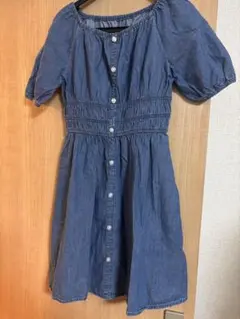 デニム風半袖ワンピース 140センチ
