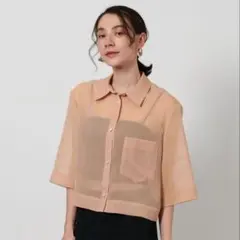 新品】BEAUTY &YOUTH シアーシャツ半袖 ピンク シャツ - メルカリ