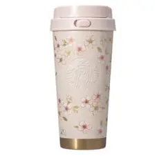 スタバ ステンレスTOGOボトルピンクベージュ＆ゴールド SAKURA2026