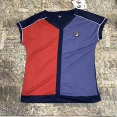FILA Vネック ゲームシャツ レディースSサイズ赤 紫