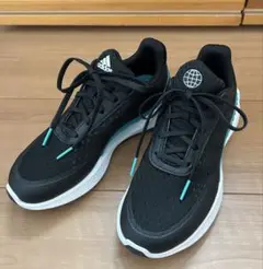 adidas レディース スパイクレス ゴルフシューズ ブラック×ブルー