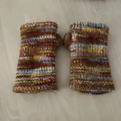 ウール製マルチカラー手袋