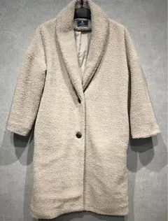 ボア　ロングコート　M