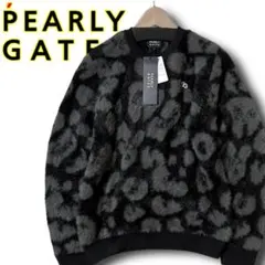 定価37,400円 パーリーゲイツ シャギーサーマル レオパードニット 051