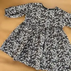 試着のみ☆ほぼ新品☆TheNewSociety ネイビー小花柄ワンピ お出かけ 