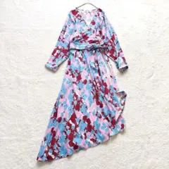 【新品未使用】現行ダイアンフォンファステンバーグクレープラップ風ミディワンピース