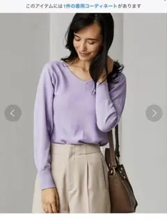 D ウールシルク Vネック ドルマン ニット 12G グリーレーベル ニット