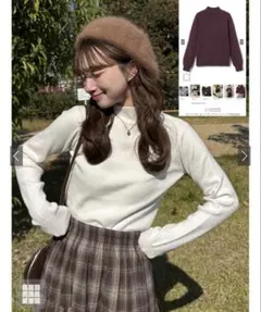 グレイル　カシミヤタッチハイネックニットトップス［Cu233］