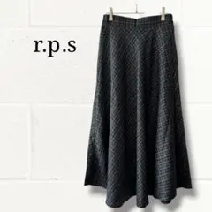 【新品タグ付】r.p.s バイアスチェックフレアスカート グリーン Fサイズのサムネイル
