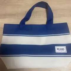 BEAMS design ストライプミニトートバッグ