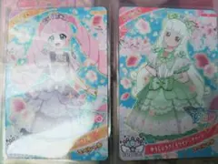 【ひみつのアイプリ】ゆうじょうさくらツイン　グリーン・パープル