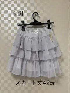 新品未使用⭐︎anyFAM ストライプ シフォンスカート スカート丈42cm